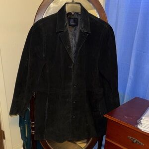 Venezia Black Suede Leather Jacket
